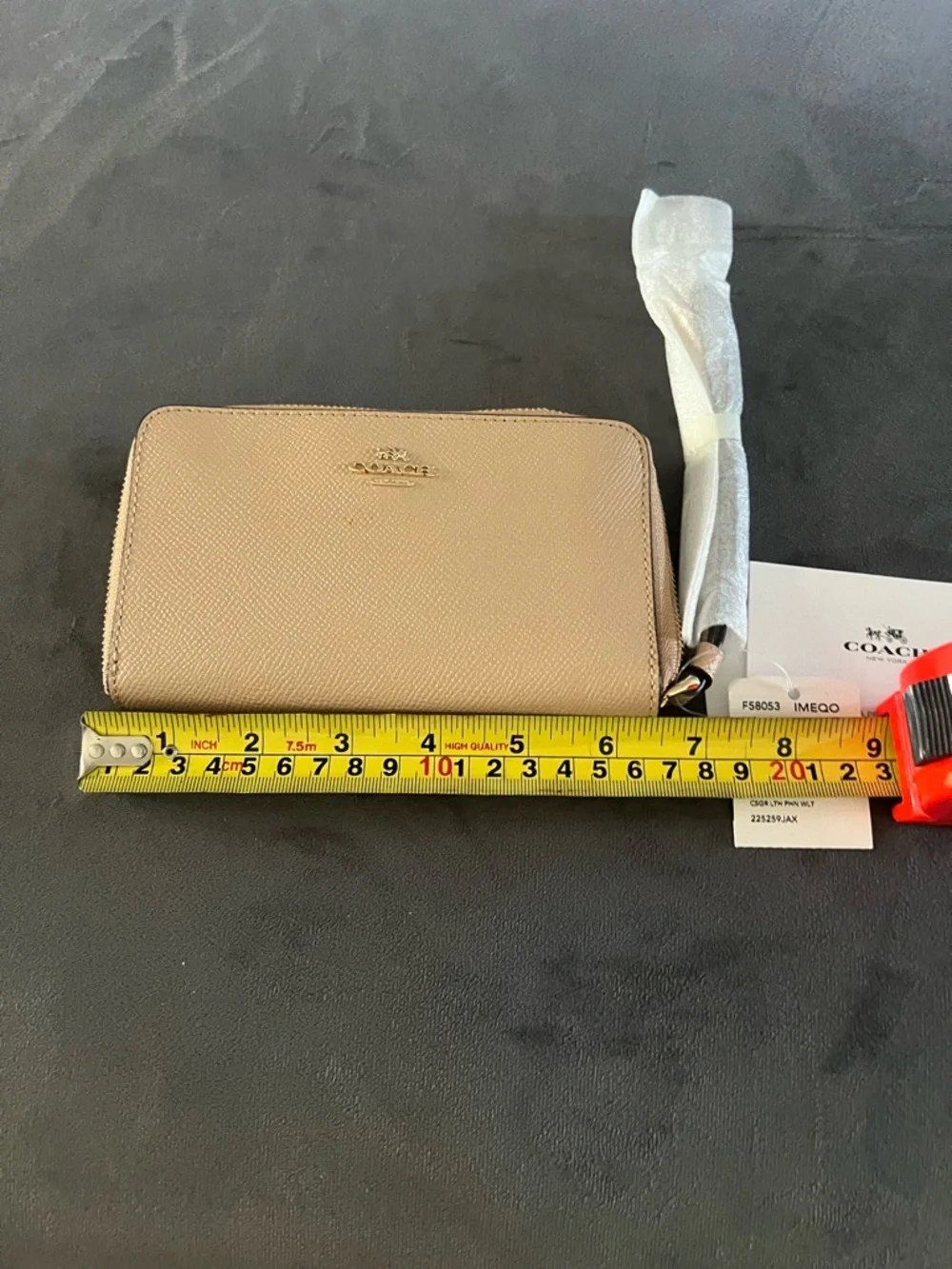 NWT Coach Zip Around Wallet in Light Taupe - Picture 6 of 8
